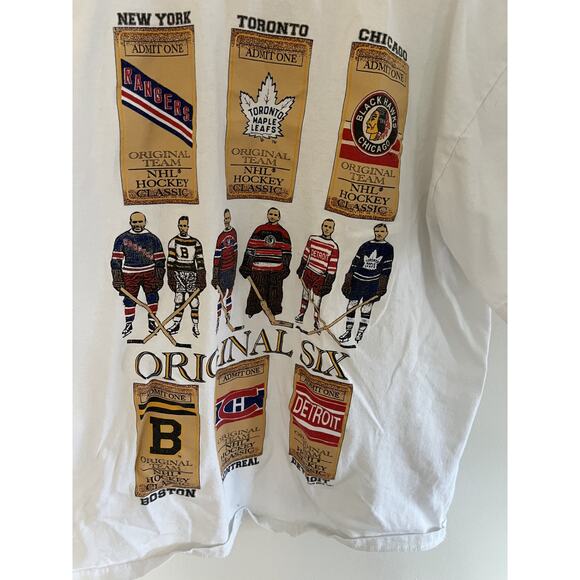 NHL VTG  Men's S T Shirt Original Six Rangers Leafs Bruins Graphic - Picture 2 of 4